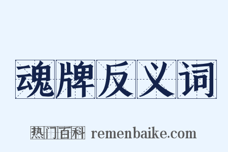 魂牌反义词是什么意思的图片
